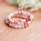 Pink Bead Soup Memory Wire Bracelet