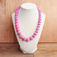 Dyed Stone and Czech Glass Bead Necklace and earrings  - custom for Maureen