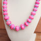 Dyed Stone and Czech Glass Bead Necklace and earrings  - custom for Maureen