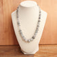 Graduated Smokey Quartz Necklace with Ombre Seed Bead Spacers