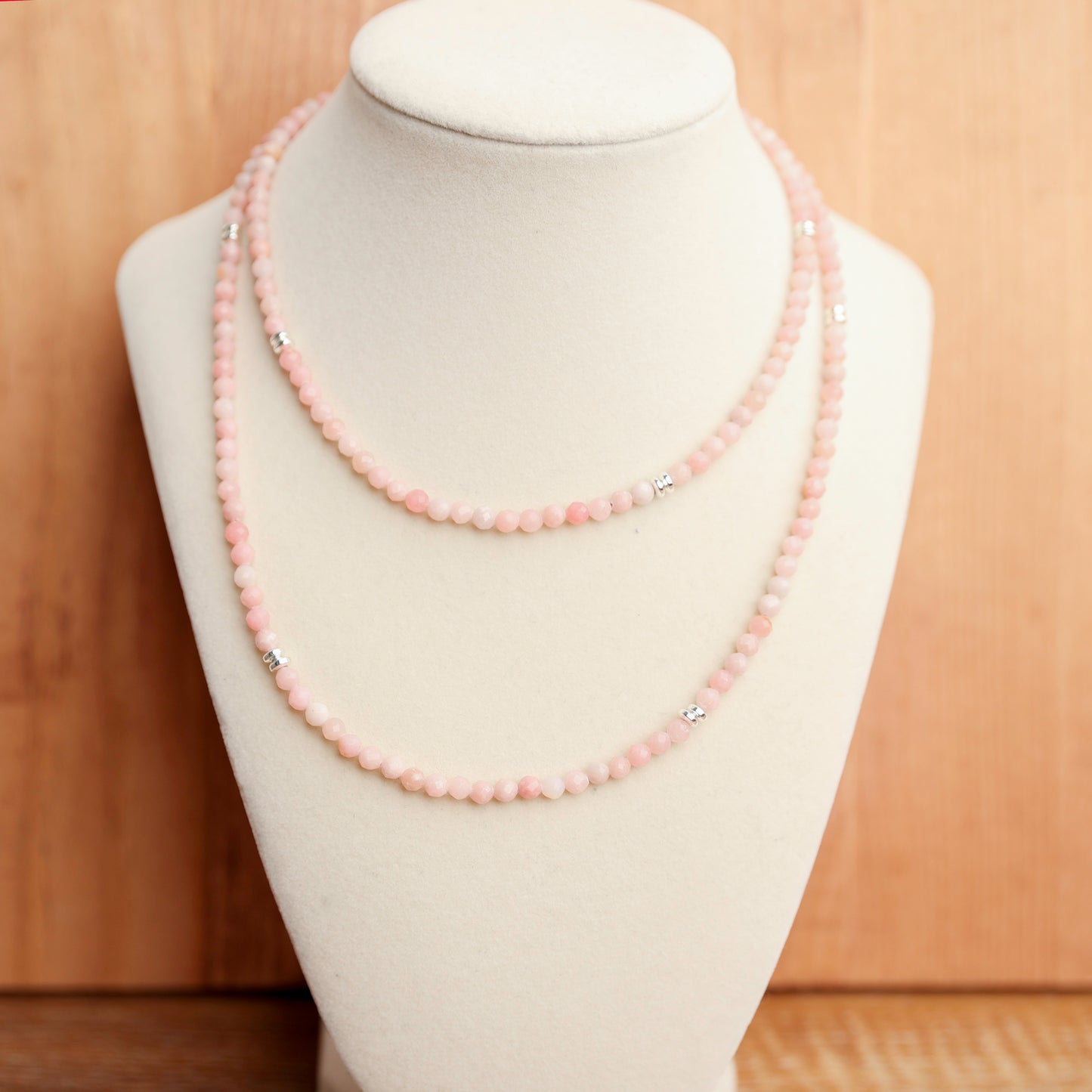 Pink Opal Wrap necklace