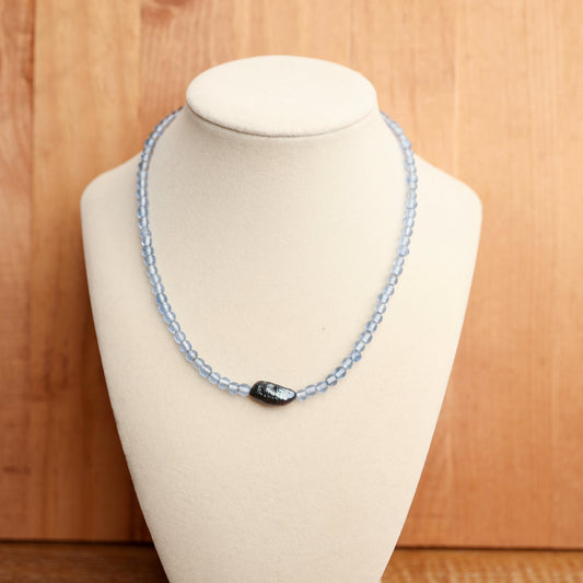 Vintage Glass and Biwa Pearl