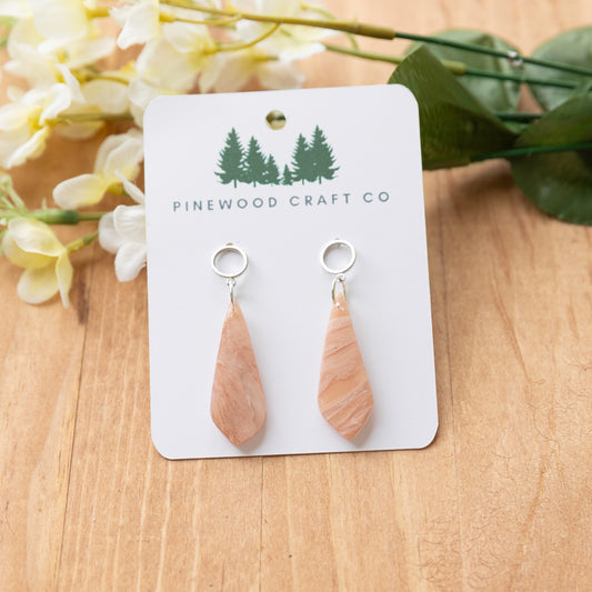 Pink Marble Teardrop Earrings&nbsp;