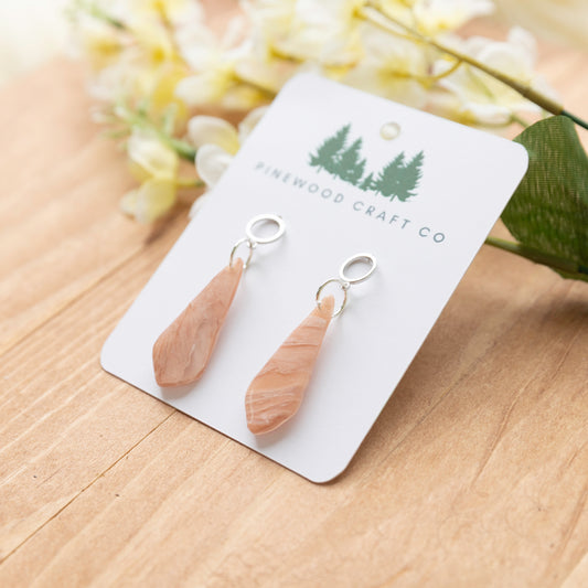 Pink Marble Teardrop Earrings&nbsp;