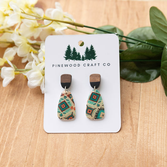 Southwestern Pattern Dangle Earrings