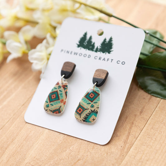Southwestern Pattern Dangle Earrings
