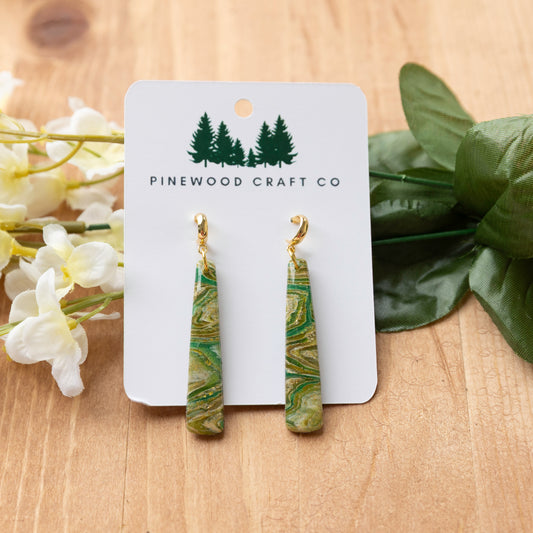 Green Agate Inspired Earrings