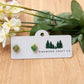 Green Agate Inspired Diamond Studs