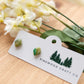 Green Agate Inspired Diamond Studs