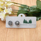 Monochrome Retro Stud Earrings