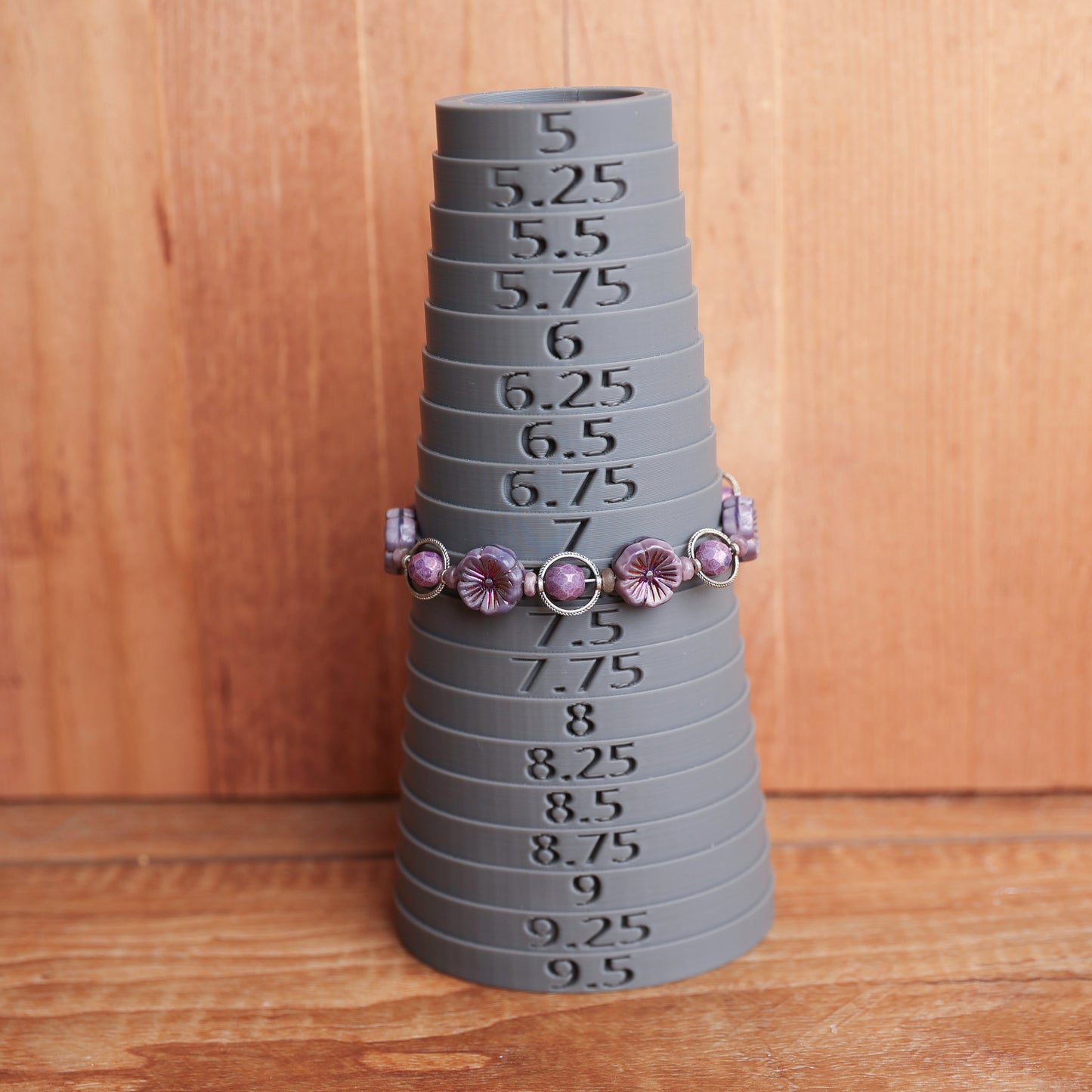 Czech Glass Flowers with antique silver donuts