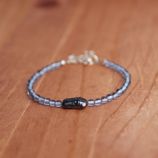 Vintage Glass Beads and a Biwa Pearl