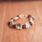 Silkworm Jasper and Glass Bracelet.