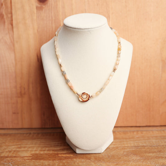 Moonstone & Sea Shell Necklace