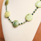 Green Garnet & Moss Agate Statement Necklace