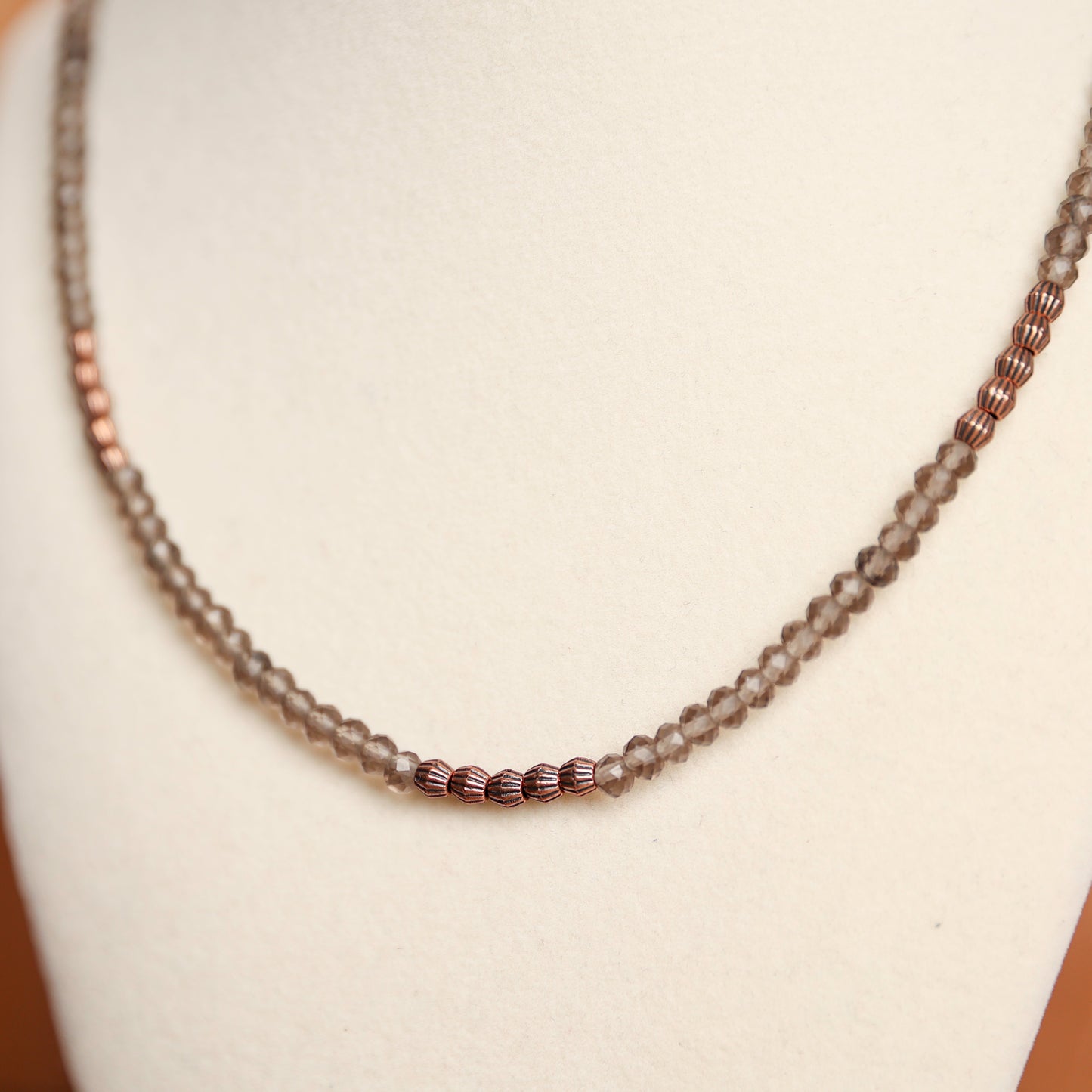 Smoky Quartz & Copper Accent Necklace