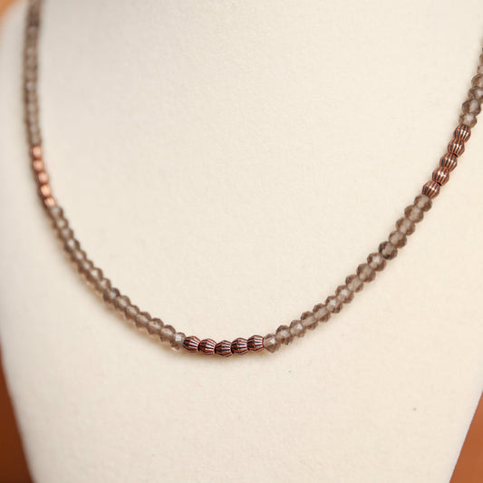 Smoky Quartz & Copper Accent Necklace