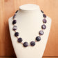 Charoite & Pink Tourmaline Gemstone Necklace