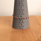 Two Tone Wire Wrap Bracelet w/ Red Malyasian Jade - 8.25 inches