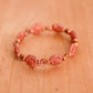 Czech Glass w/ Rose Gold Plated Spacer - 7 inch