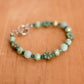 Czech Glass, Dyed Jade and Amazonite bracelet - 7 inch
