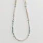 Morganite & Amazonite Cushion Bead Necklace